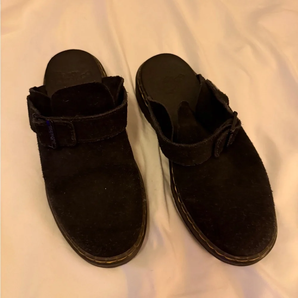 Dr. Martens Black Suede Mules - Picture 2 of 7